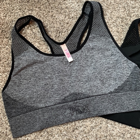 2 Pink Victoria’s Secret Lounge Sports Bras - Picture 2 of 4